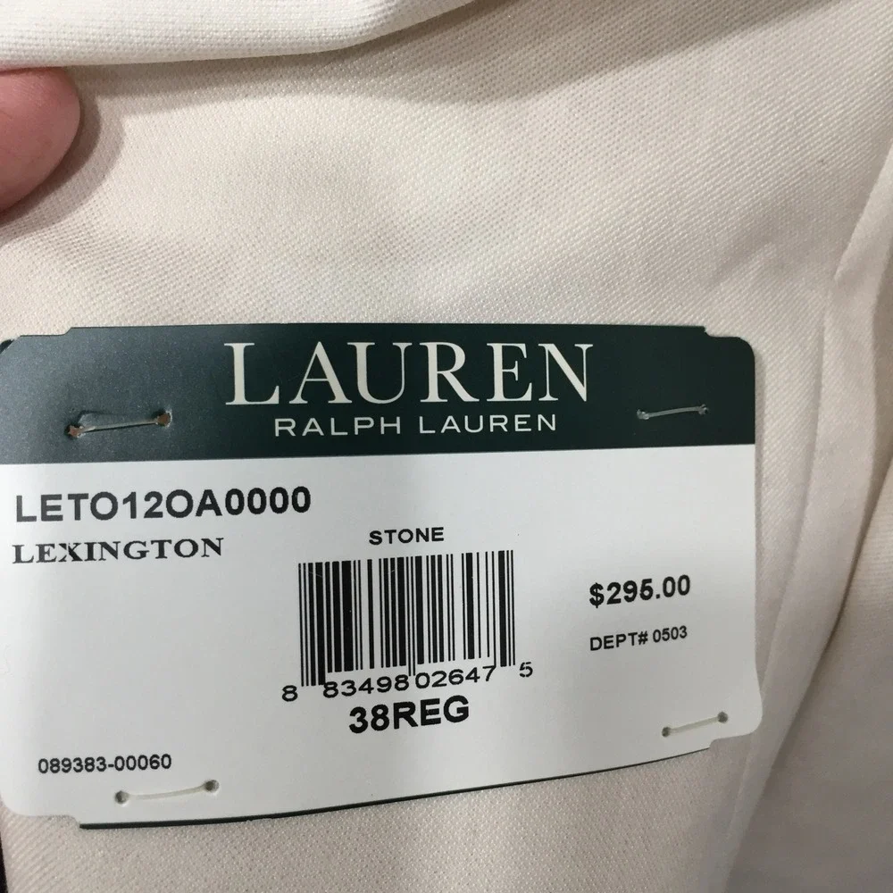 Lauren Ralph Lauren Mens Sport Coat Ultraflex Lexington 38REG Stone